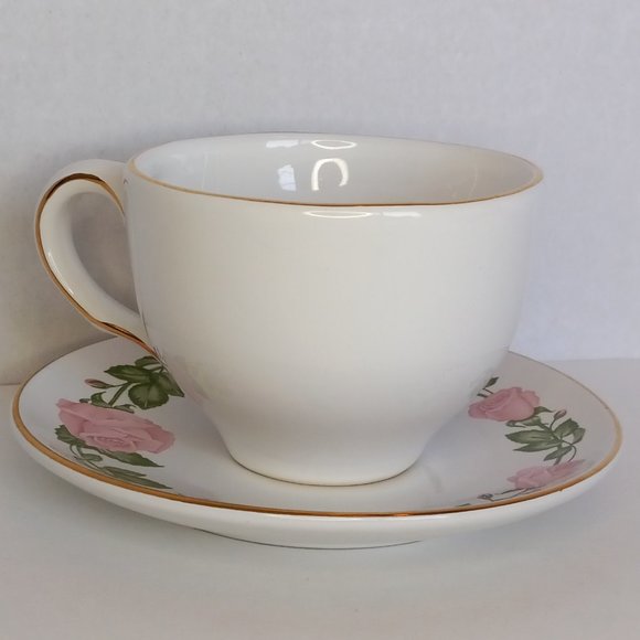 Teleflora Dining Tea Cup And Saucer Teleflora Gift Pink Rose Poshmark